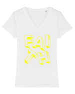 Faith Tricou mânecă scurtă guler V Damă Evoker