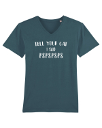 Tell your cat I said PsPsPsPs Tricou mânecă scurtă guler V Bărbat Presenter