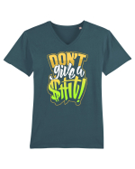 Don't give a shit! Tricou mânecă scurtă guler V Bărbat Presenter