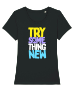 Try Something New Tricou mânecă scurtă guler larg fitted Damă Expresser