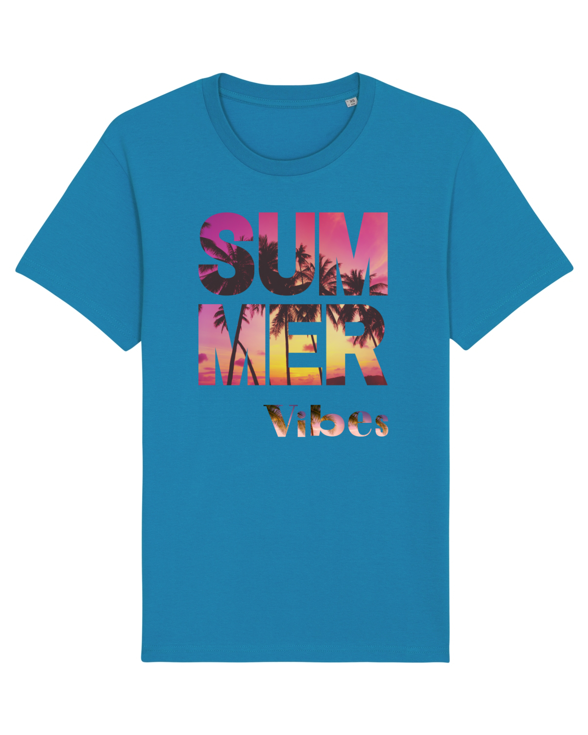 Tricou mânecă scurtă Unisex Rocker Azur