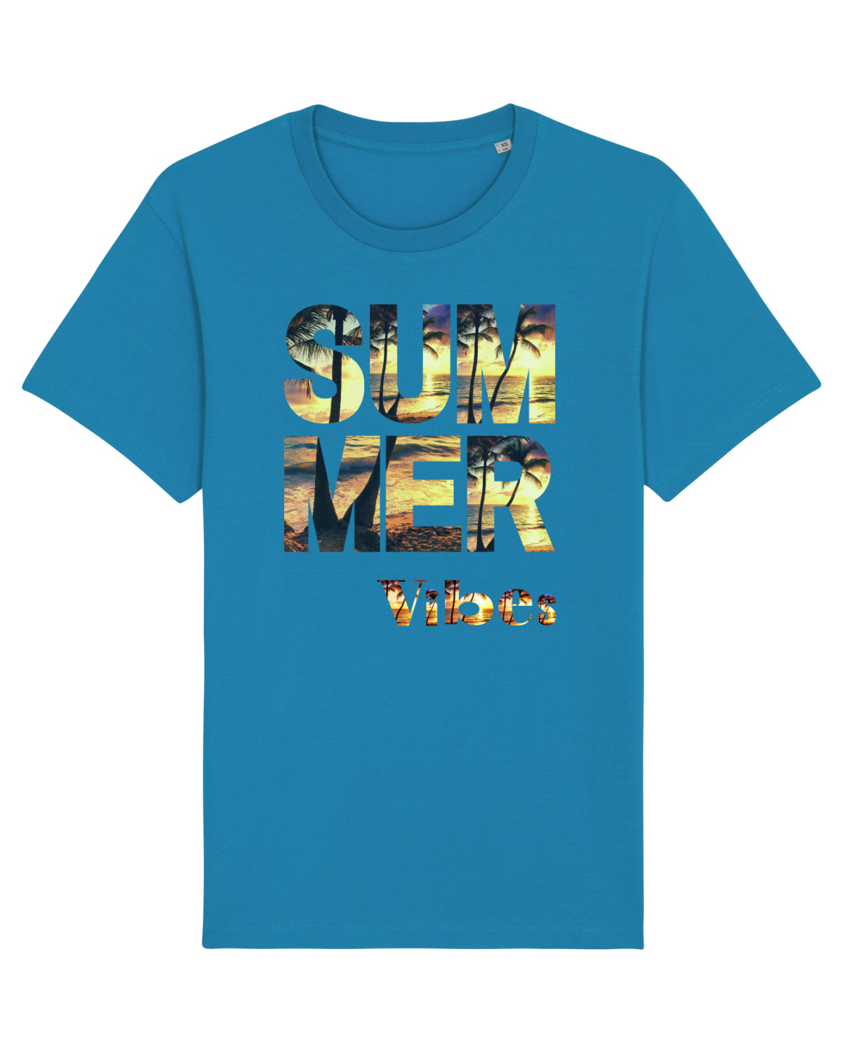 Tricou mânecă scurtă Unisex Rocker Azur