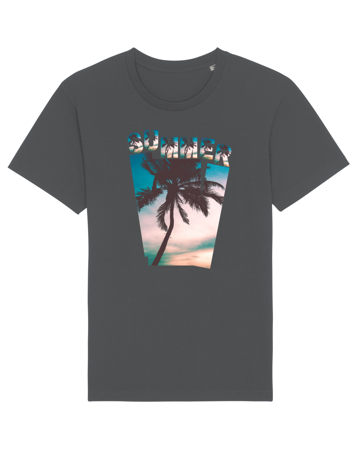 Tricou mânecă scurtă Unisex Rocker Anthracite