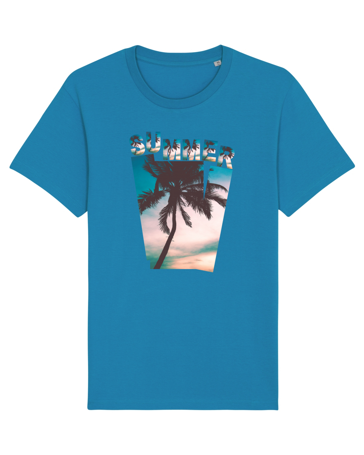 Tricou mânecă scurtă Unisex Rocker Azur