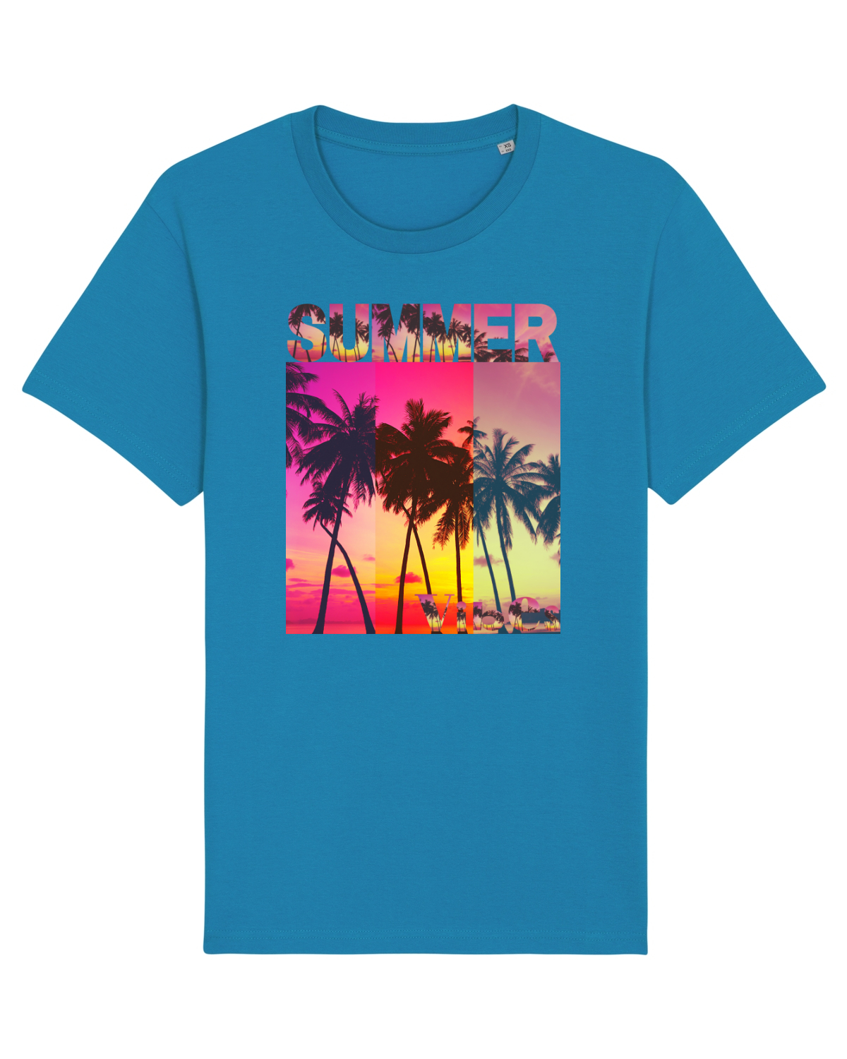 Tricou mânecă scurtă Unisex Rocker Azur