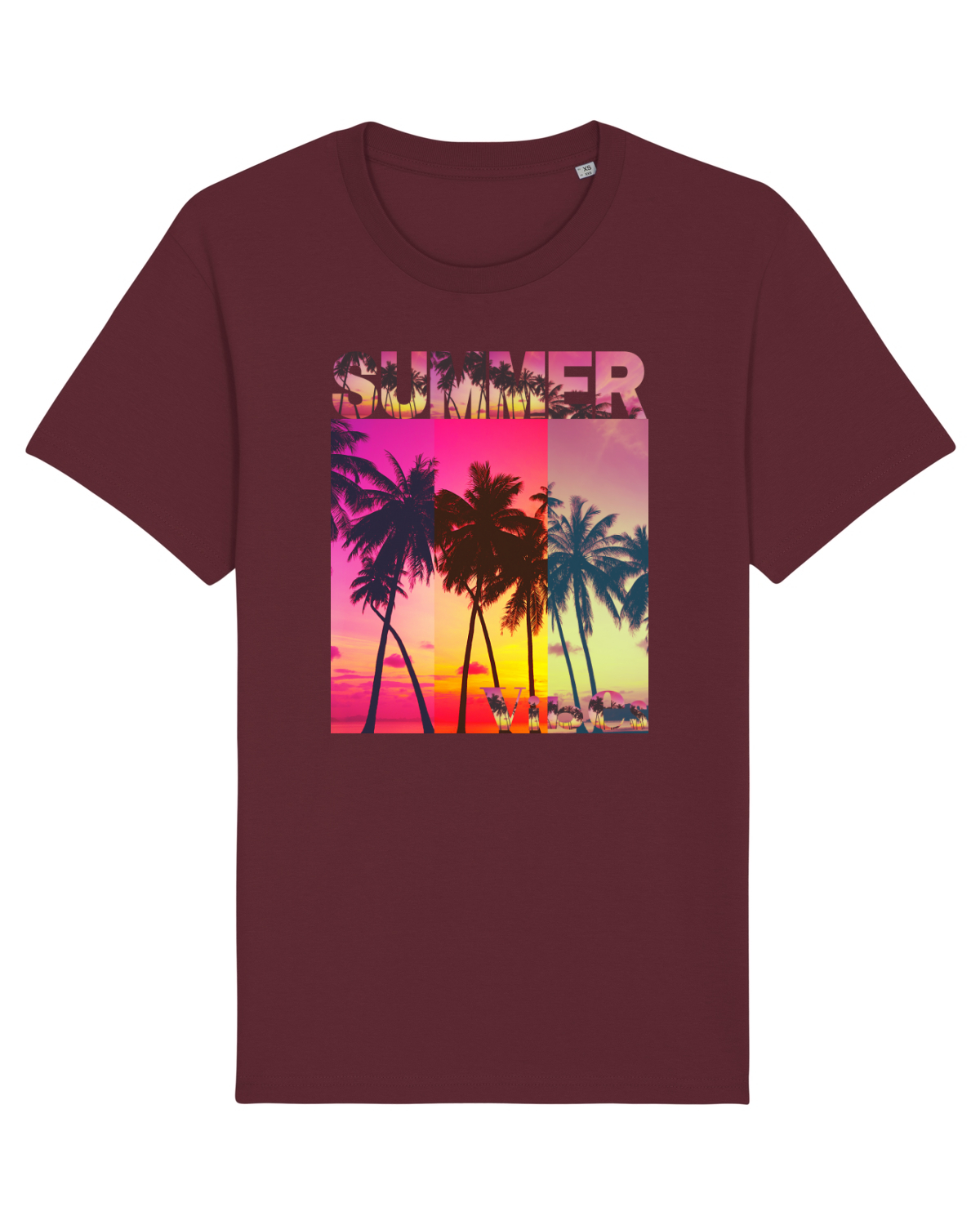 Tricou mânecă scurtă Unisex Rocker Burgundy