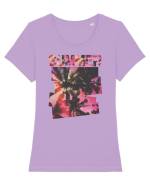 Summer Vibes  Tricou mânecă scurtă guler larg fitted Damă Expresser