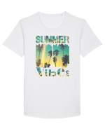 Summer Vibes  Tricou mânecă scurtă guler larg Bărbat Skater