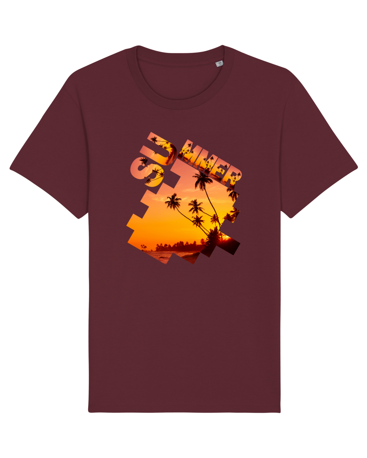 Tricou mânecă scurtă Unisex Rocker Burgundy