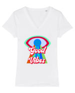 Good Vibes Tricou mânecă scurtă guler V Damă Evoker