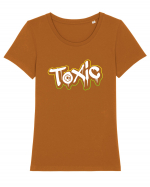 TOXIC Tricou mânecă scurtă guler larg fitted Damă Expresser