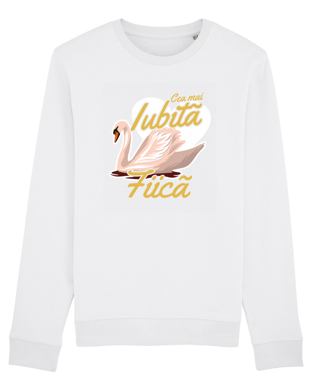 Bluză mânecă lungă Unisex Rise White