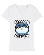 Spargem gheața? Tricou mânecă scurtă guler V Damă Evoker