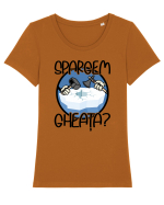 Spargem gheața? Tricou mânecă scurtă guler larg fitted Damă Expresser