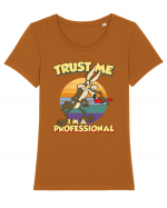 Trust Me I'm a Professional Tricou mânecă scurtă guler larg fitted Damă Expresser