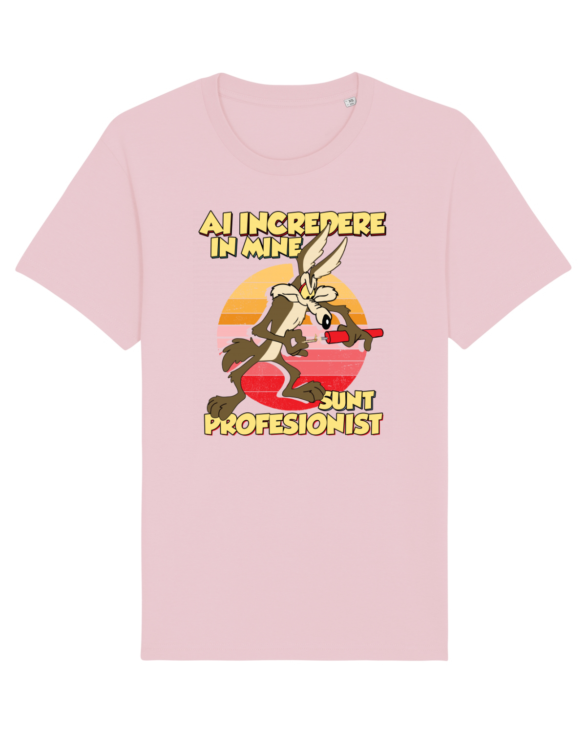 Tricou mânecă scurtă Unisex Rocker Cotton Pink