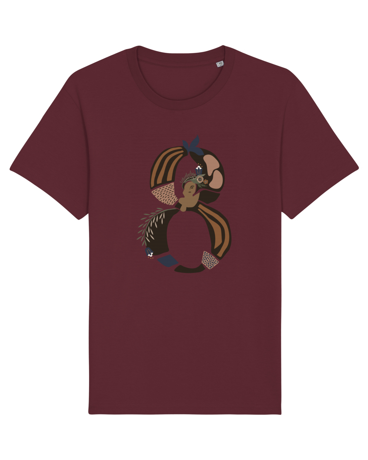 Tricou mânecă scurtă Unisex Rocker Burgundy