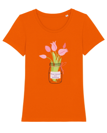 Good Things Are Coming Bright Orange