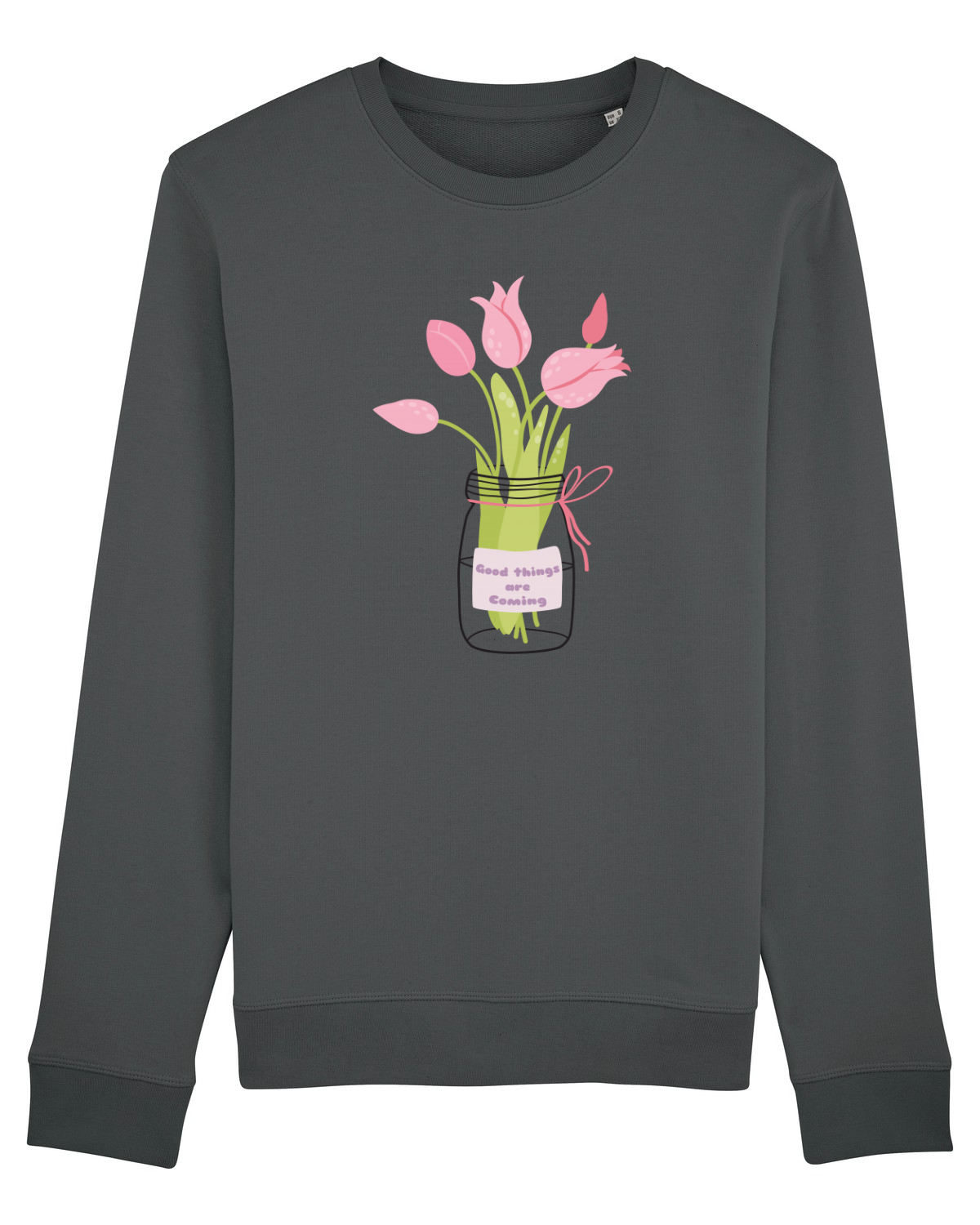 Bluză mânecă lungă Unisex Rise Anthracite