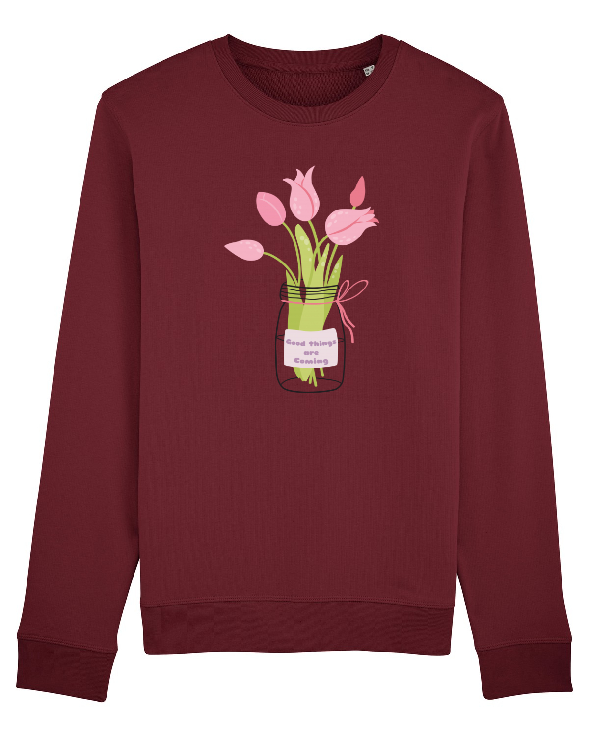 Bluză mânecă lungă Unisex Rise Burgundy