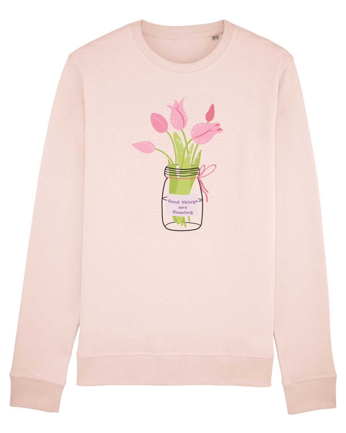 Bluză mânecă lungă Unisex Rise Candy Pink