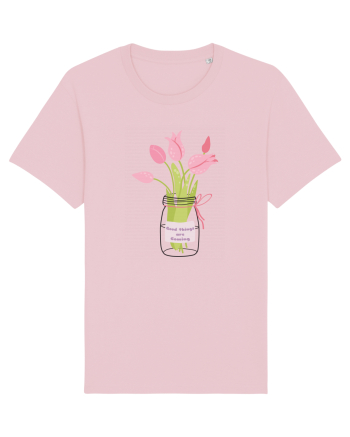 Good Things Are Coming Cotton Pink