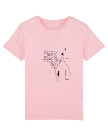 I Love Flowers Cotton Pink