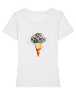 Ice Cream Tricou mânecă scurtă guler larg fitted Damă Expresser