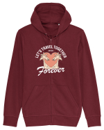 Let's travel together forever - dark colors Hanorac cu fermoar Unisex Connector
