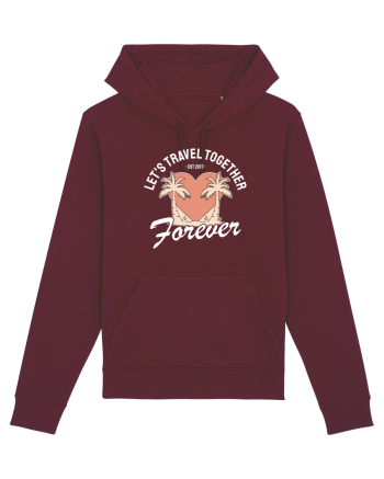 Let's travel together forever - dark colors Burgundy