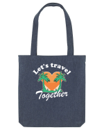 Let's travel together - dark colors Sacoșă textilă
