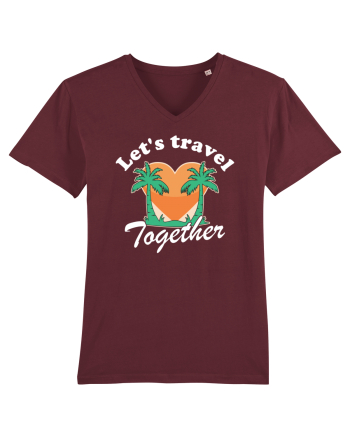Let's travel together - dark colors Burgundy