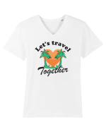 Let's travel together Tricou mânecă scurtă guler V Bărbat Presenter