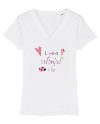 Live A Colorful Life White