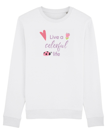 Live A Colorful Life White