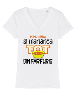 Mănâncă tot Tricou mânecă scurtă guler V Damă Evoker