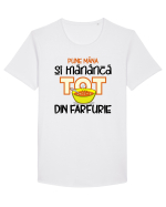 Mănâncă tot Tricou mânecă scurtă guler larg Bărbat Skater