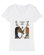 Recognize Your Beauty Tricou mânecă scurtă guler V Damă Evoker