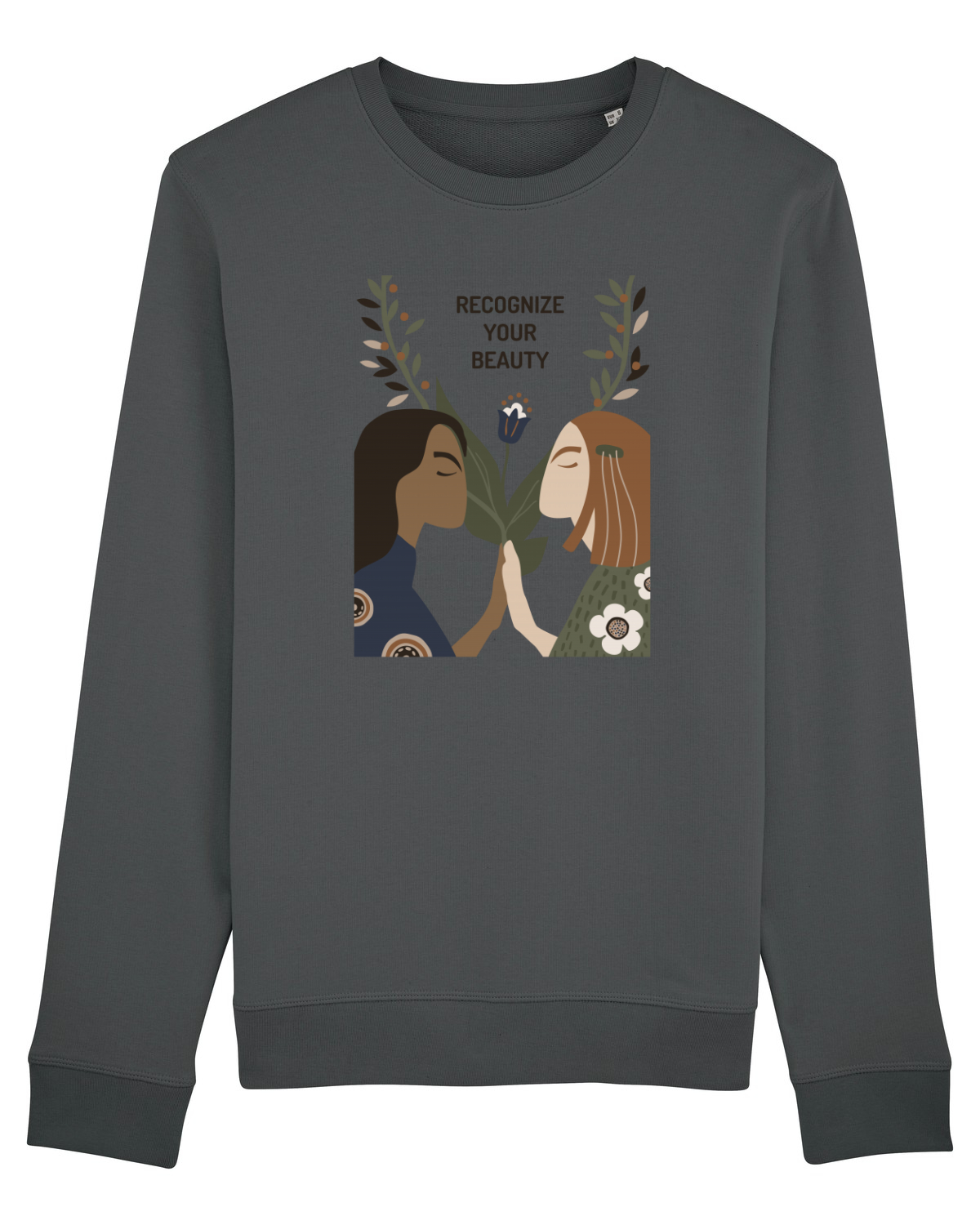 Bluză mânecă lungă Unisex Rise Anthracite
