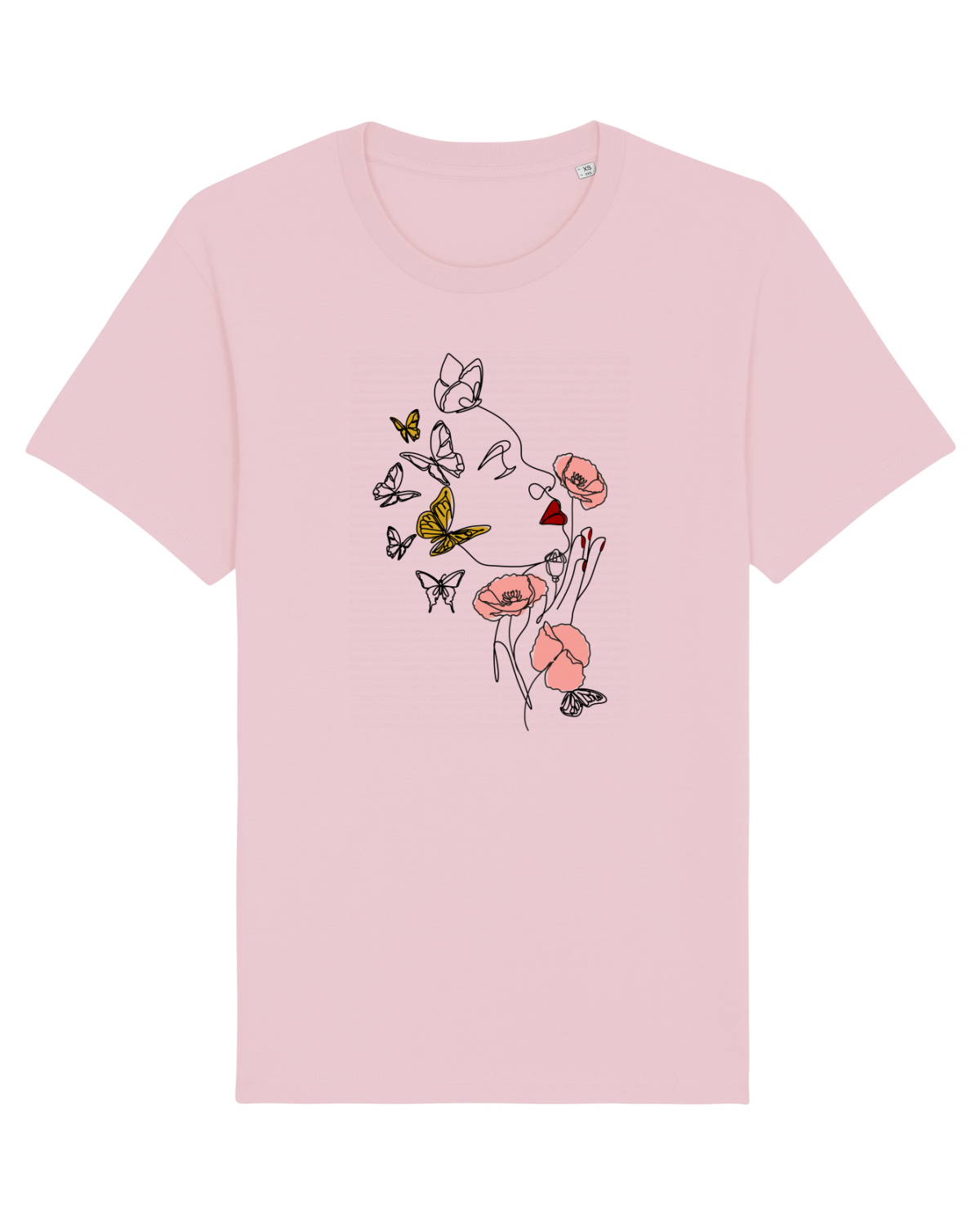 Tricou mânecă scurtă Unisex Rocker Cotton Pink