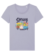 Spring Is Coming Tricou mânecă scurtă guler larg fitted Damă Expresser