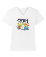 Spring Is Coming Tricou mânecă scurtă guler V Bărbat Presenter