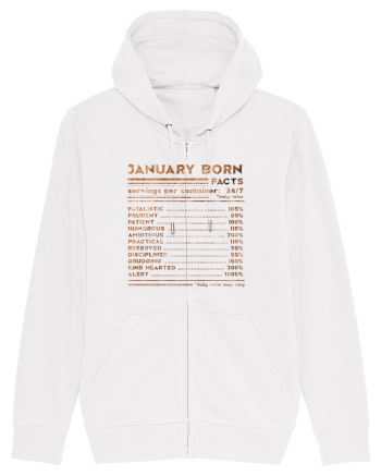 January Born Fun Facts White