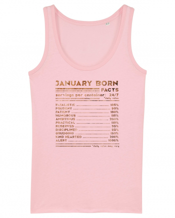 January Born Fun Facts Cotton Pink