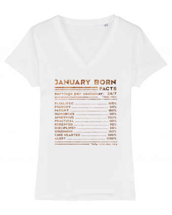 January Born Fun Facts White