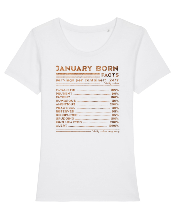 January Born Fun Facts White
