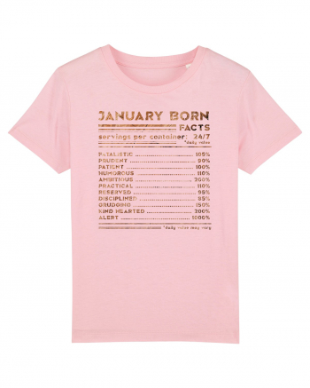 January Born Fun Facts Cotton Pink