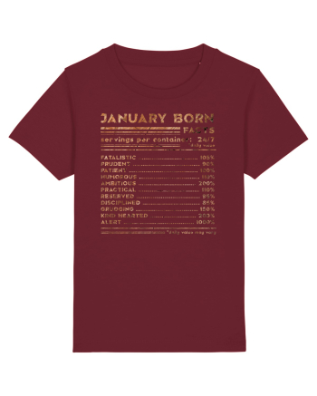 January Born Fun Facts Burgundy