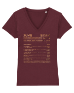 June Born Fun Facts Tricou mânecă scurtă guler V Damă Evoker