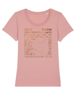 July Born Fun Facts Tricou mânecă scurtă guler larg fitted Damă Expresser